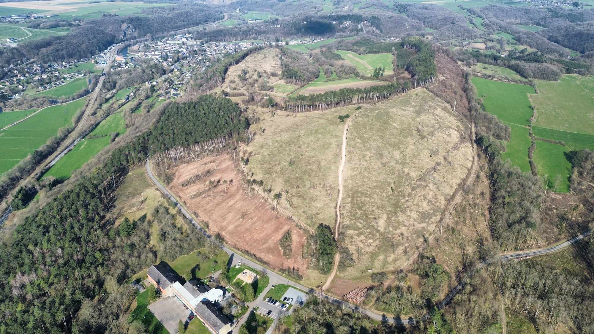 Vue aérienne de la réserve en 2024