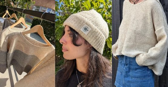 pull rayés, bonnet et pull Natha