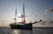 Notre bateau 4 étoiles au repos face aux phoques