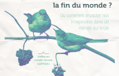 une affiche avec le titre de l'activité, illustrée par deux oiseaux sur une branche
