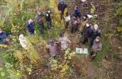 vision du haut d'un groupe de planteur