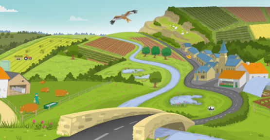 paysage agricole illu