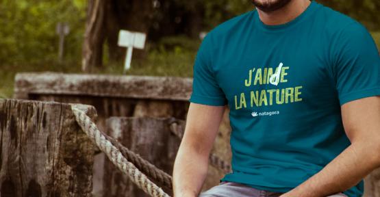 T-shirt Natagora avec le slogan j'aide la nature 