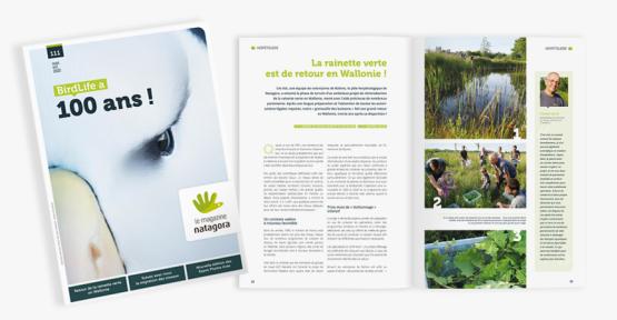 Couverture et double page du magazine 111