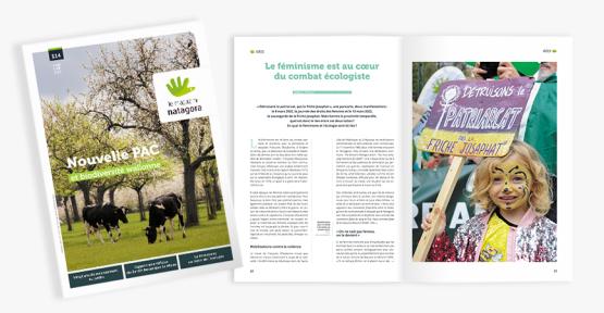 Couverture et double page du mag 114