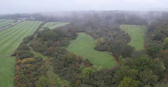 Vue aérienne de la réserve du Baquet 