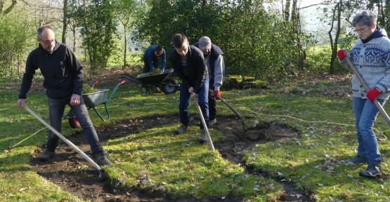 Aménagement d'une mare naturelle