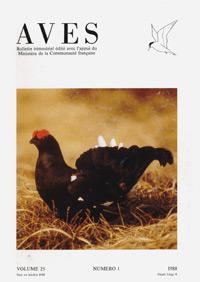 Couverture du bulletin Aves n°25/1