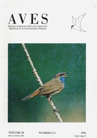 Couverture du bulletin Aves n°28/2-3
