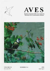Couverture du bulletin Aves n°30/3-4