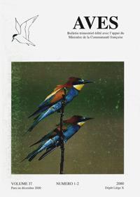 Couverture du bulletin Aves n°37/1-2