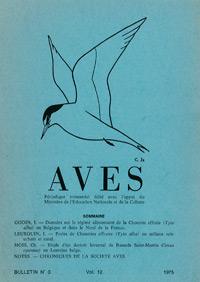 Couverture du bulletin Aves n°12/3