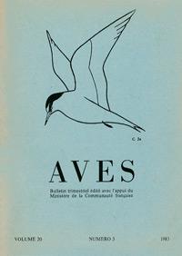 Couverture du bulletin Aves n°30/3