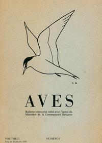 Couverture du bulletin Aves n°21/3