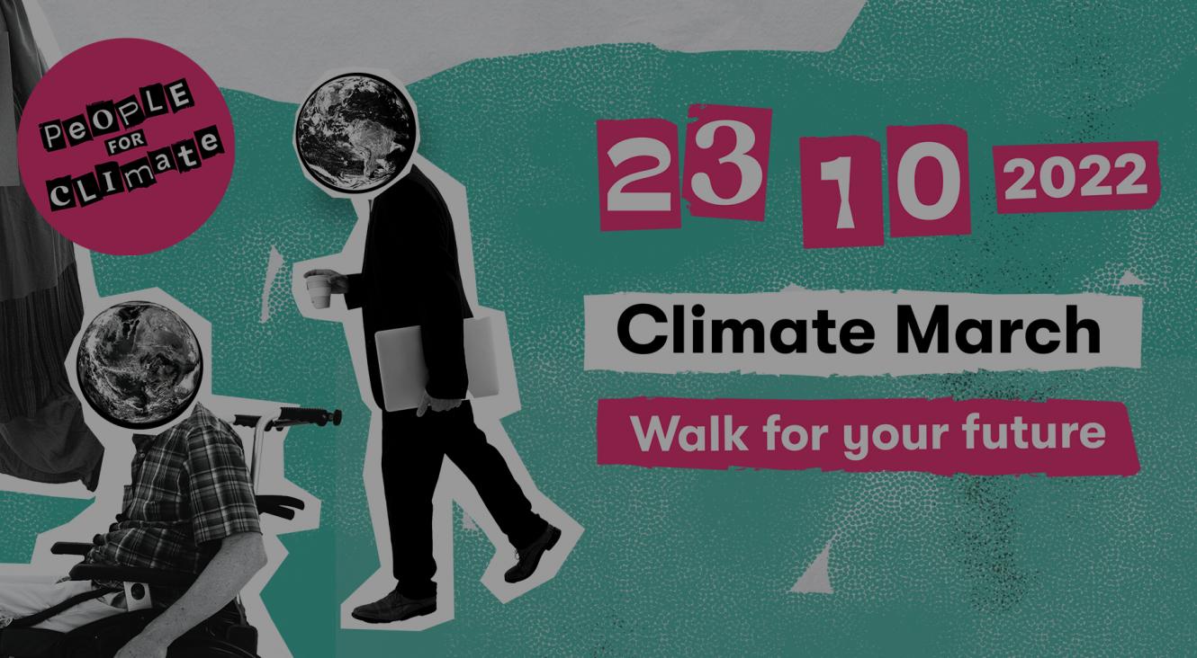 Visuel de la grande marche pour le climat du 23 octobre