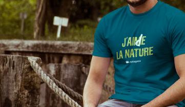 T-shirt Natagora avec le slogan j'aide la nature 
