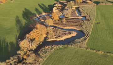 Tracé de l'Eau Blanche après reméandration
